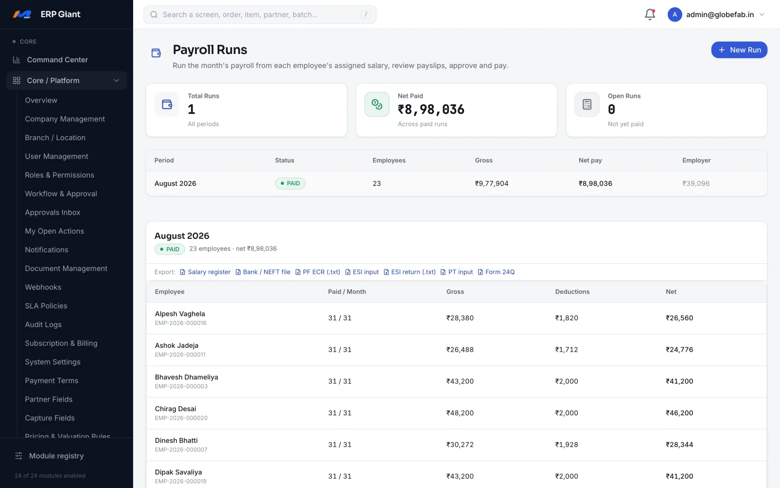 Payroll